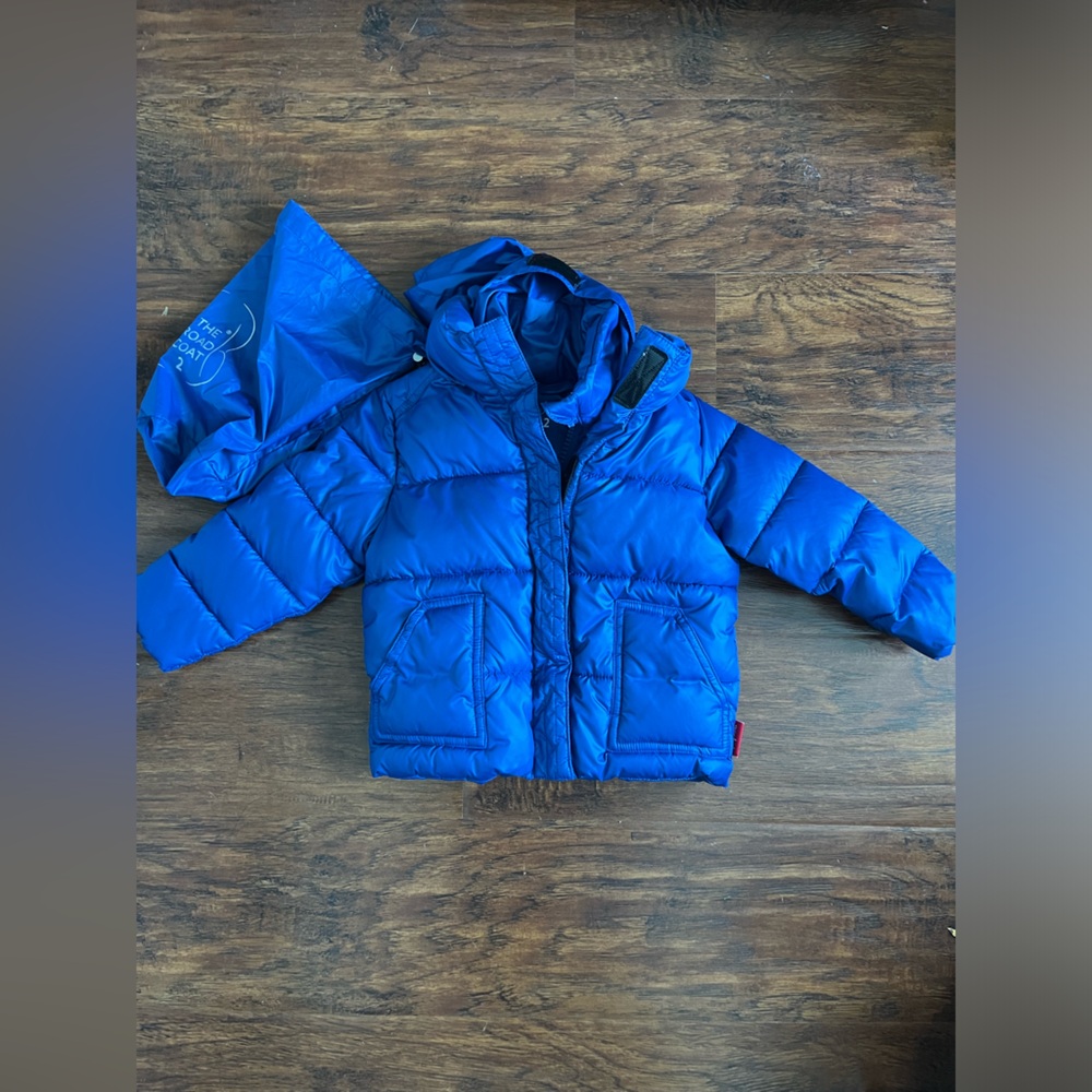 One Kid Road Coat Vegan-Royal Blue Size 2 Toddler